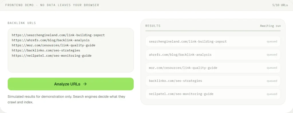 Interactive demos